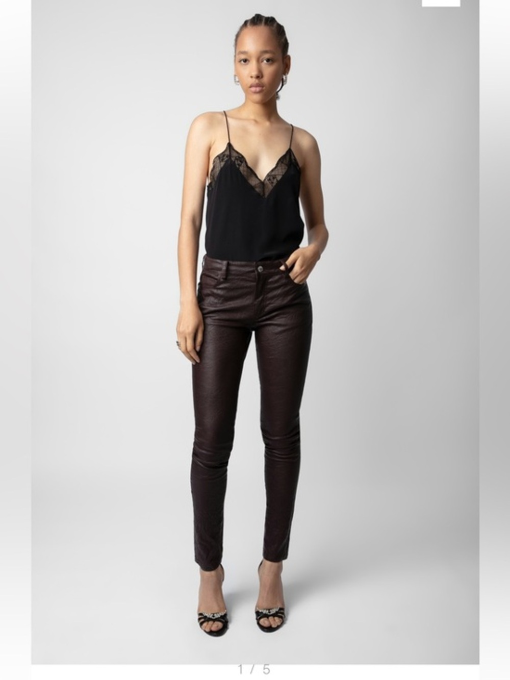 H&M Faux Leather Black Pants